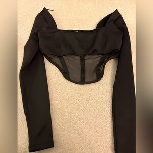 Black cropped going out top